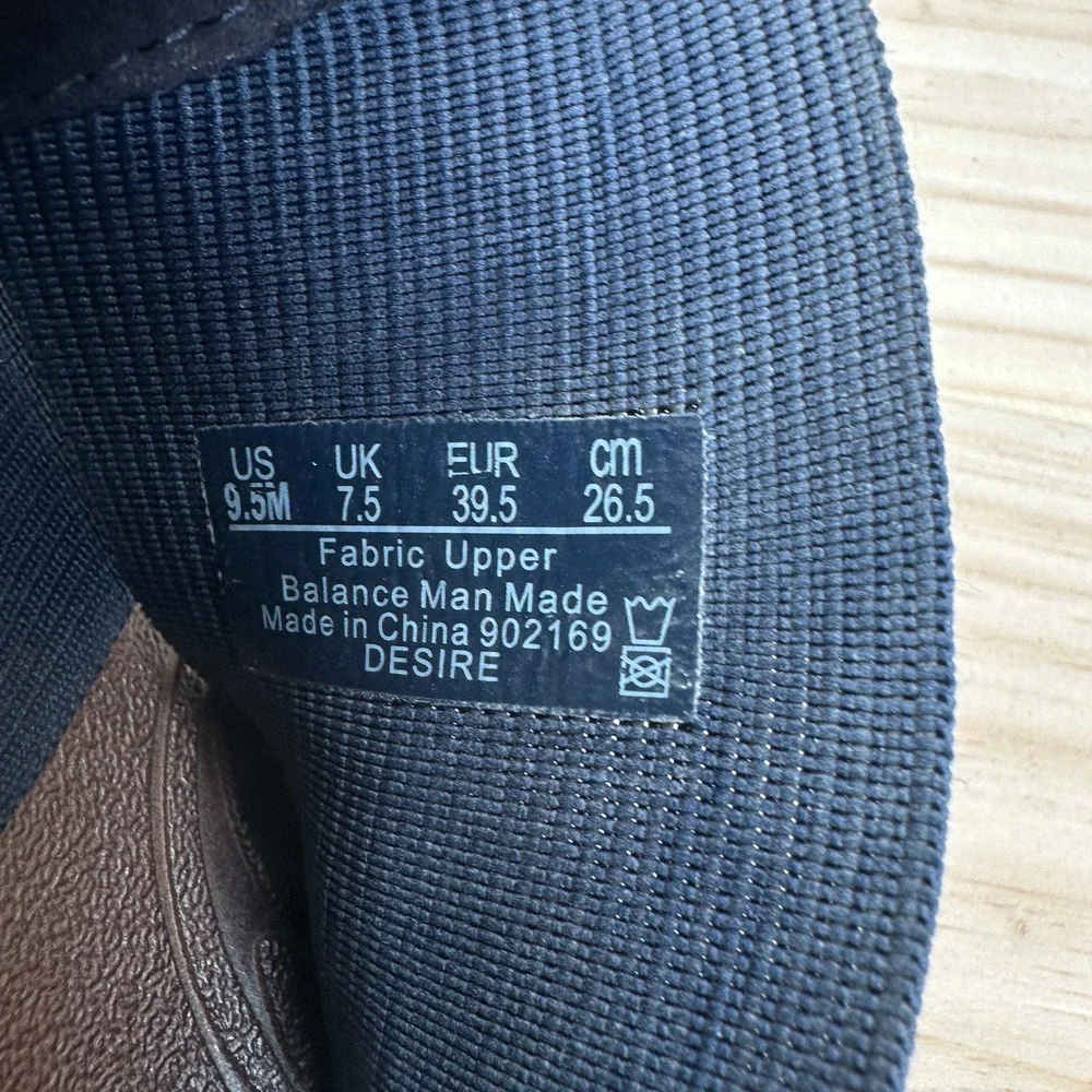Bzees Desire Navy Blue Stretch Fabric Cross Strap Wedge Sandals 9.5 Slip On Shoe